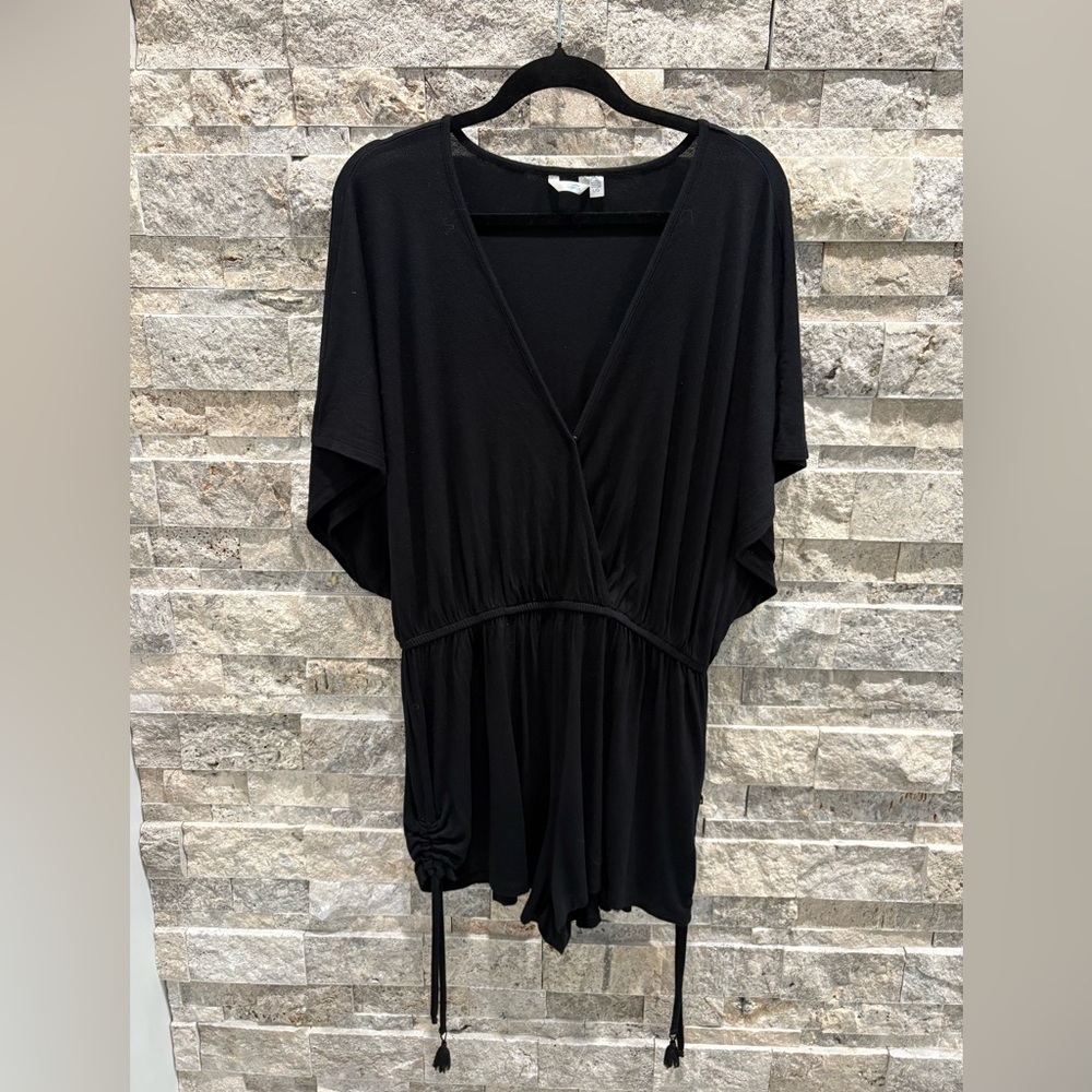 Black Women's Wrap Dress Romper